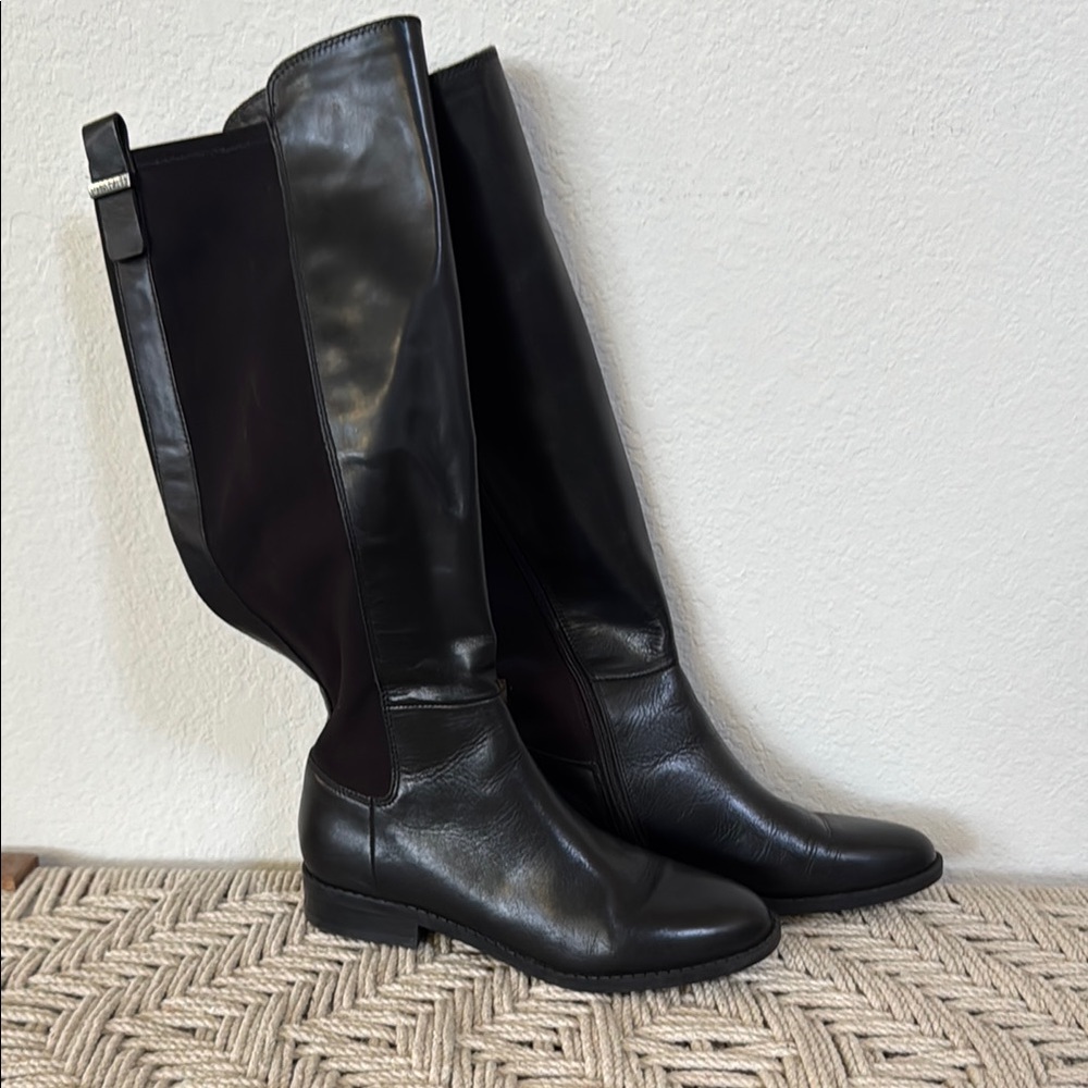 Marc Fisher Black Over the Knee Boots Sleek Leather Design